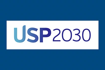 USP2030 logo with a blue banner.