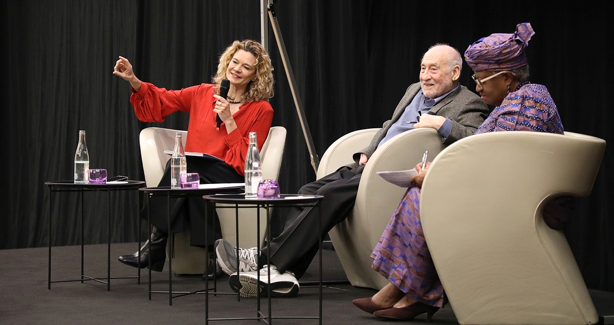 Nathalie Bernasconi, Prof. Joseph Stiglitz and Dr. Ngozi Okonjo-Iweala