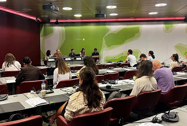 Panel discussion at a Side Event on Articles 6 and 7 of the Arms Trade Treaty (ATT).