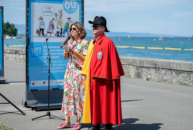 The mayor of Geneva during her opening speech