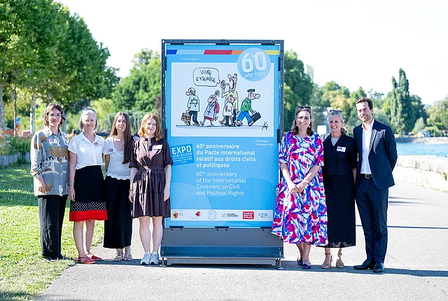 The Team of the CCPR Centre and FES Geneva who worked on the exposition
