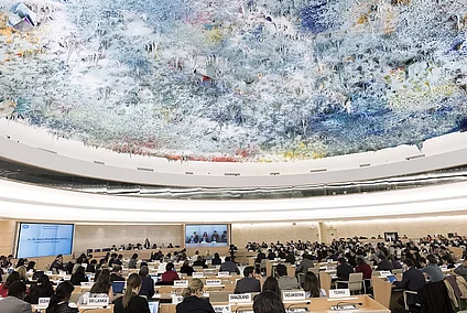 The Human rights council chamber in Geneva