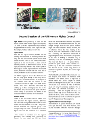 Second session of the UN Human Rights Council