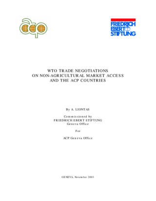 WTO trade negotiations on non-agricultural market access and the ACP countries