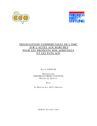 Negaciations commerciales de l'AMC sur l'acces aux marches pour les produits non agricoles et les pays ACP