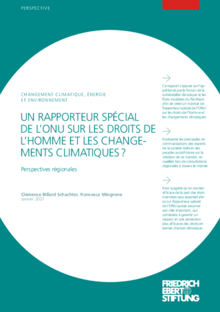 Un rapporteur spécial de l'ONU sur les droits de l'homme et les changements climatiques?