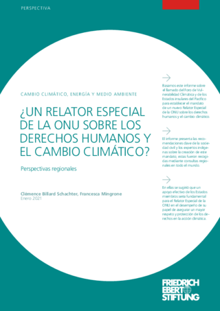 Un relator especial de la ONU sobre los derechos humanos y el cambio climático?