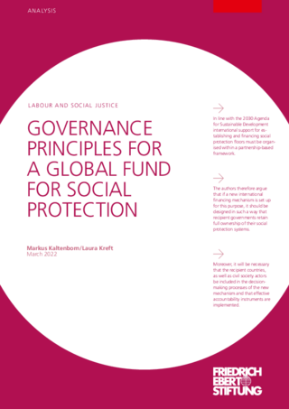 Governance principles for a global fund for social protection